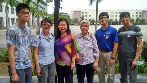 Haaken Bungum (second from right) with his family in Singapore.