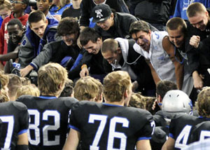 OHS students cheer on the team. 