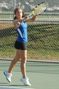 State qualifier Briana Hartmann during regular season