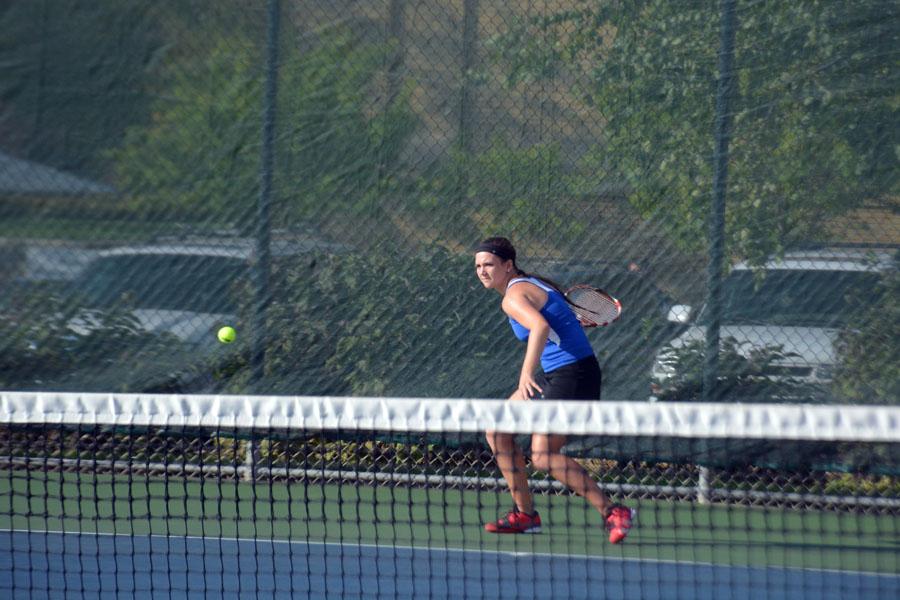 OHS girls tennis causing a racquet