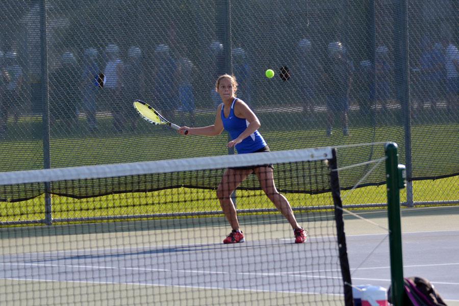 OHS girls tennis causing a racquet