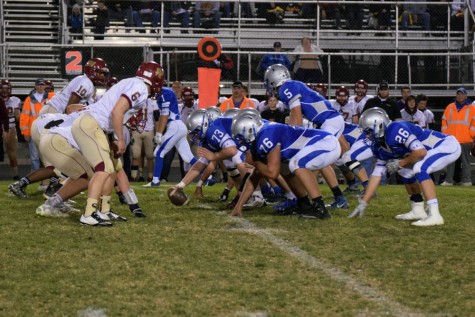 Owatonna Offense getting ready for the play