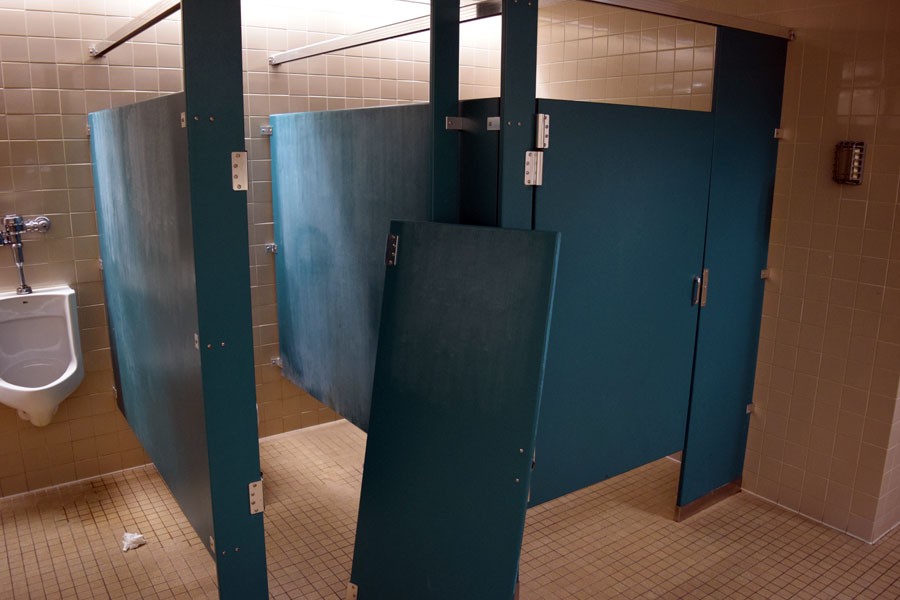 Owatonna Boys bathroom stall door taken off by students