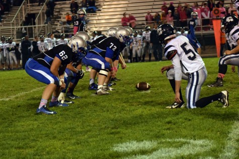 Owatonna offense getting ready for the play