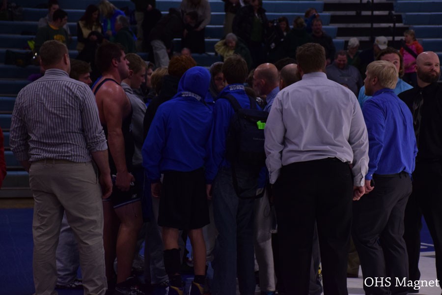 Owatonna Wrestling Squad after the match