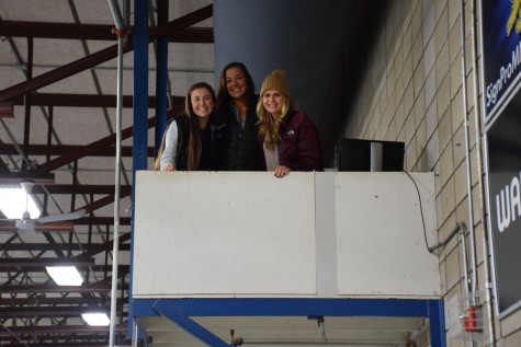 Boy's Hockey Managers (from left) Senior Cienna Raden, Juniors Kendall Travis and Danika Brown