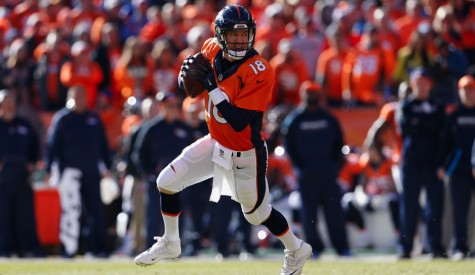 Peyton Manning gets ready to throw the ball downfield.
Source: CBS