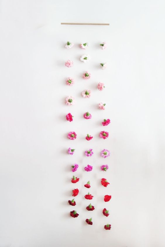 Ombre Flowers Wall Hanging