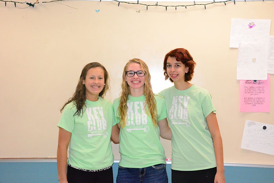 Key Club Officers: Rilee Schmidt, Ellie Rohman, Gwen Larson-McCluskey
