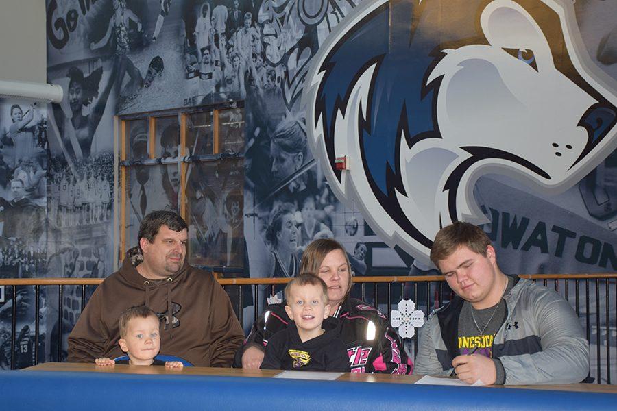 Chandler Buckhalter signs his commitment to play football at Minnesota State University, Mankato