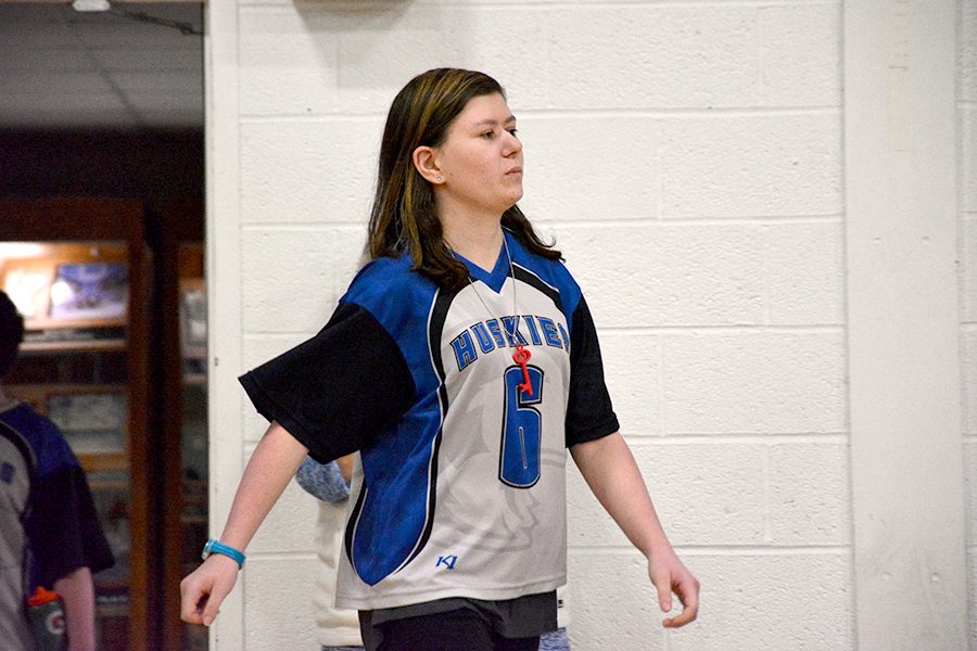 Taylor Hagen coming into the pep fest ready to take on state