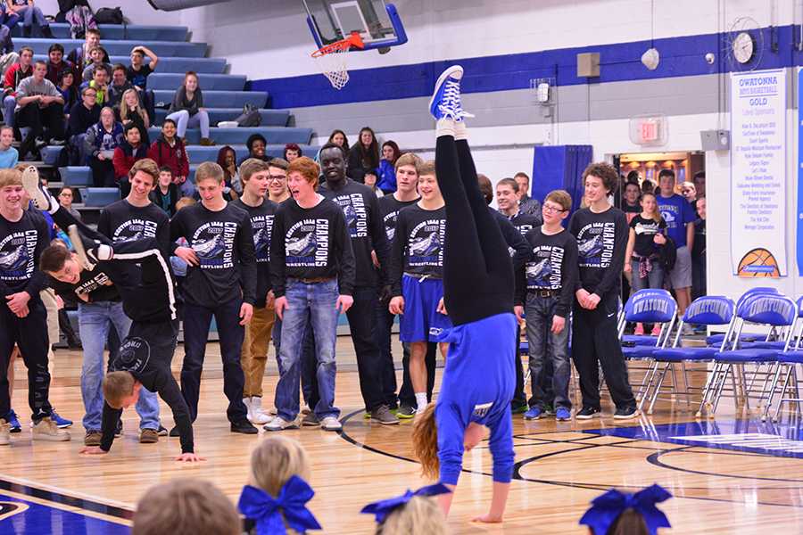 Wrestling and Gymnastics Pep Fest