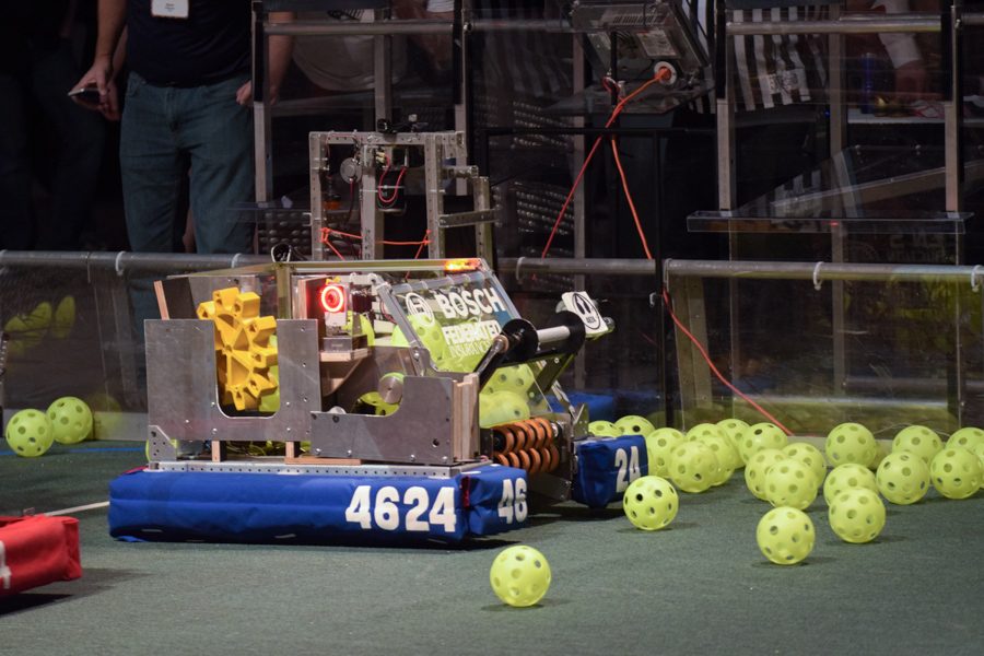 The Owatonna 4624 robot gathers fuel balls