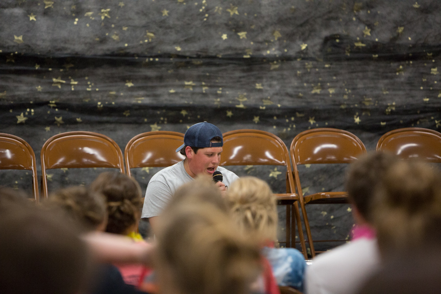  Junior Andy Jensen provides entertainment
