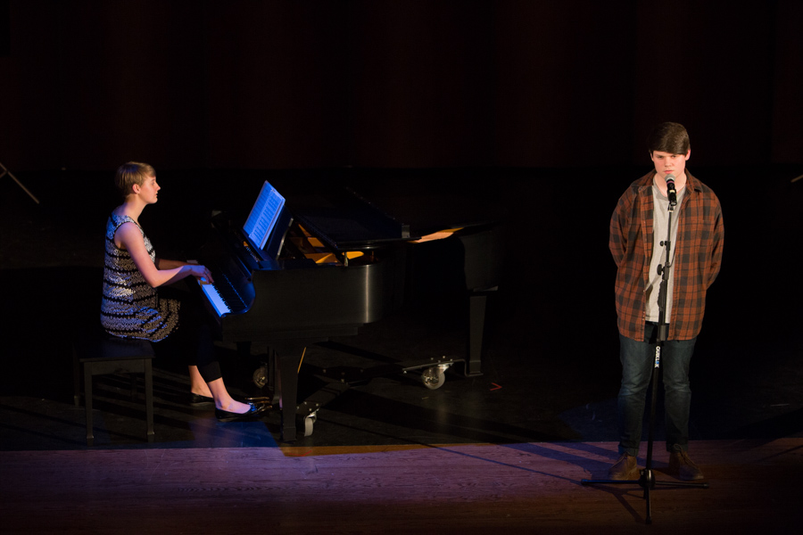 Noah Wagner accompanied by Anna Wiesenburger performs a solo