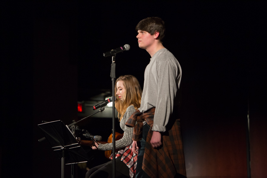 Maddie Murlarky and Noah Wager perform their duet