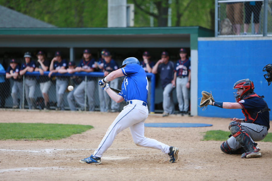 Nathan Deason takes a swing during his at bat