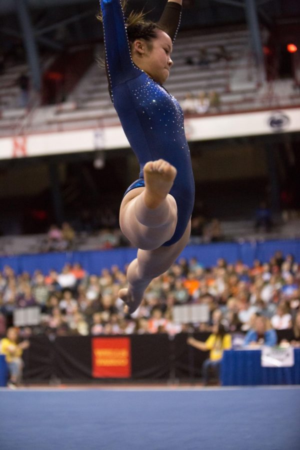 Ali An performing her floor routine
