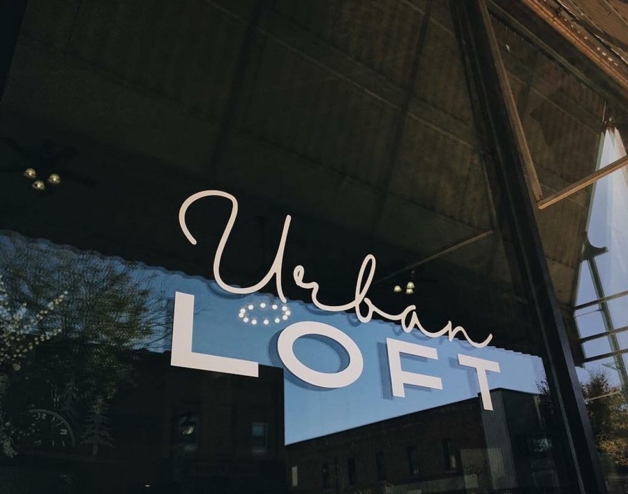 Urban Loft logo on the front entrance.