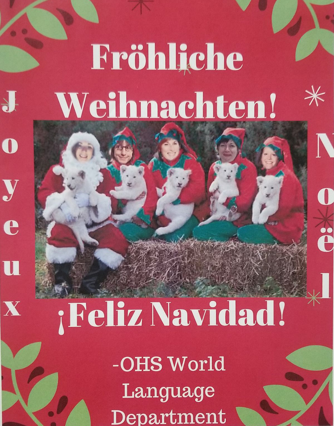 Christmas PHOTO CONTEST:  Holiday Greeting from OHS Staff