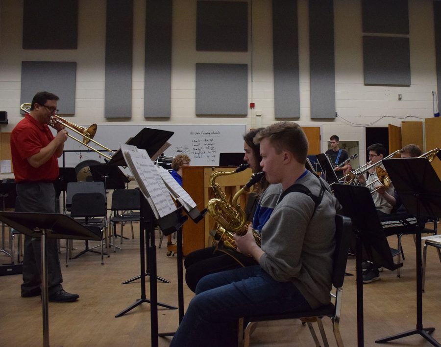 Jazz band practices during academic support