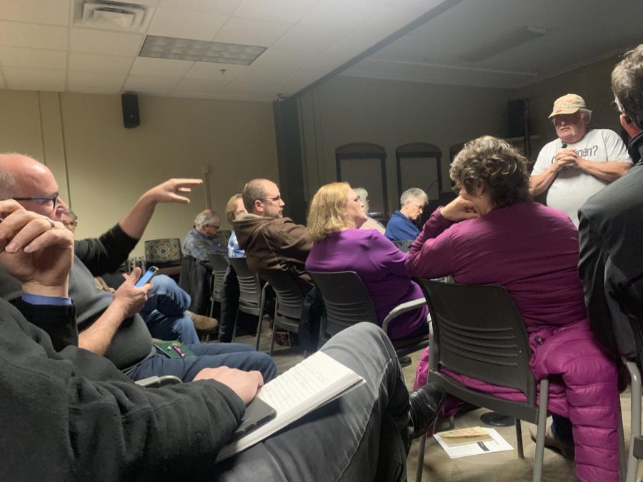 COPE (Concerned Owatonnans for Public Education) meeting discussing reasons for to vote against the upcoming referendum