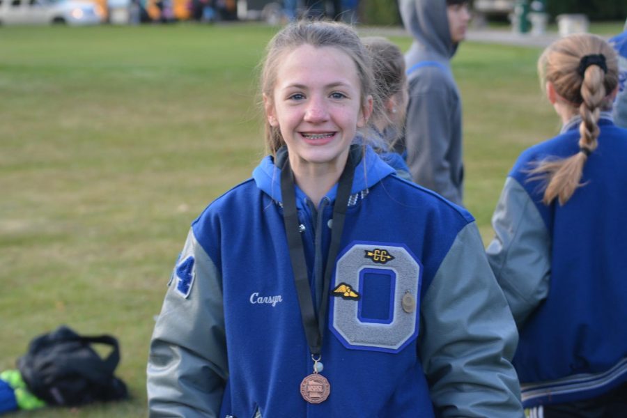 Carsyn Brady will be competing at the girls State Cross Country meet
