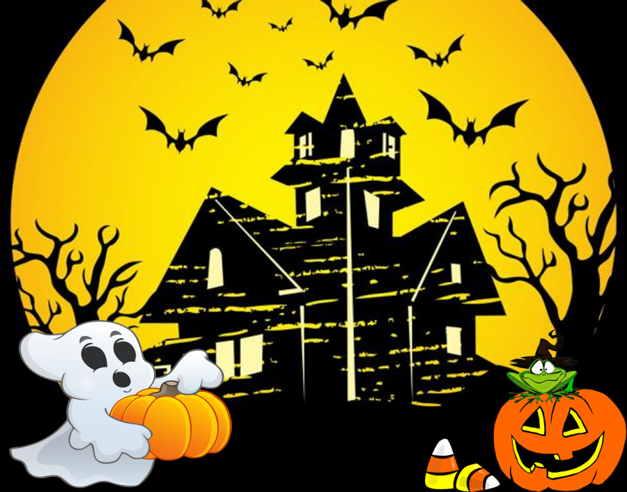 halloween action picture clipart