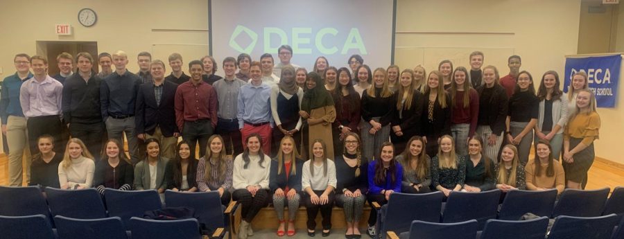 The+DECA+team+of+OHS+gathers+together+after+DECA+regionals.+