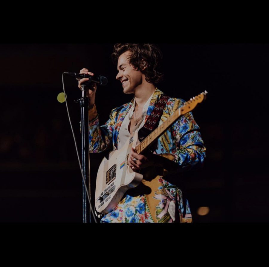 Styles is off performing on his Fine Line tour. Photo taken from @harrystyles Instagram,