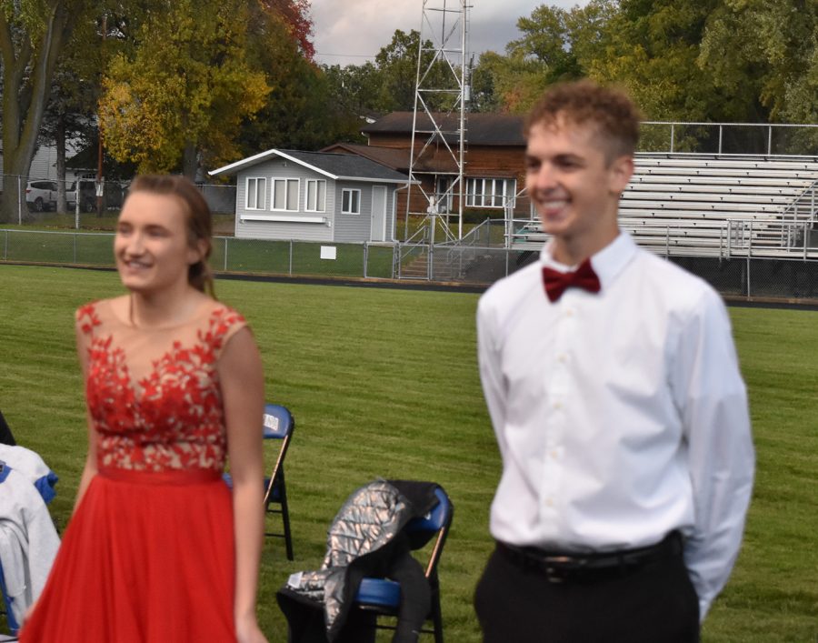 Annika Andrix and Jack Titchenal pose for  a picture during coronation 