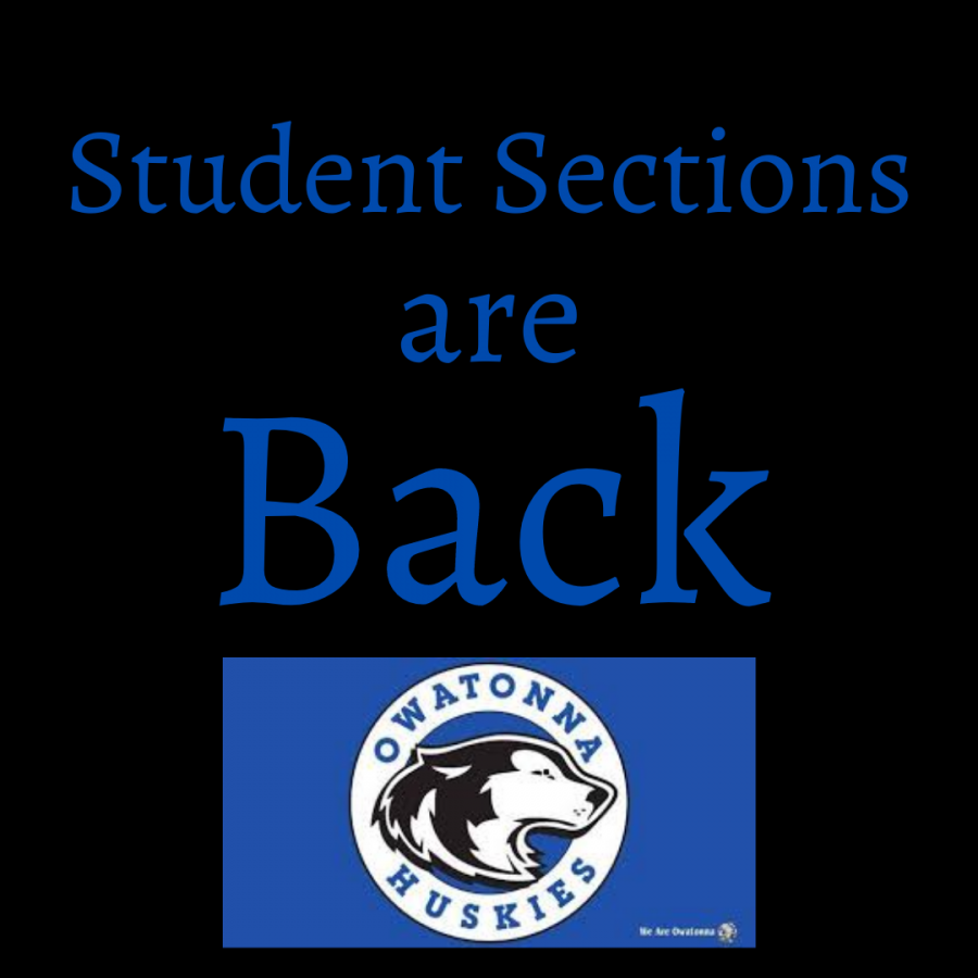 Student sections have returned to Hockey and Basketball games 