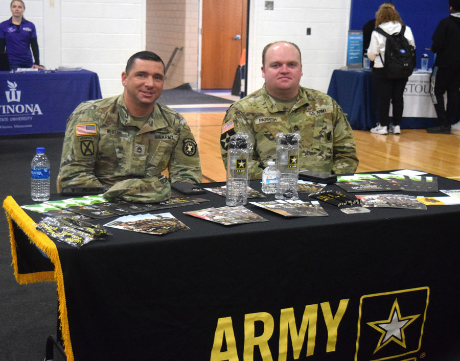 The U.S. Army being represented at the OHS career fair