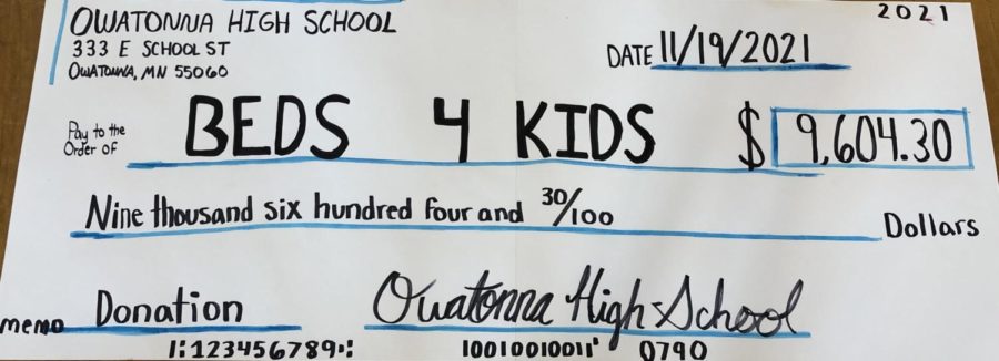 OHS raised a total of $9,604.30 during the 2021 Cash Drive