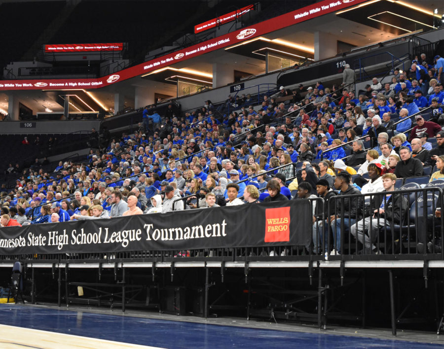 Owatonna students and families came out to support the boys basketball team. 