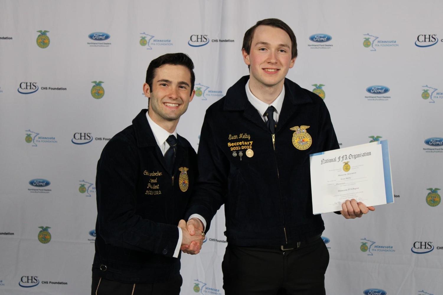 Four OHS FFA Members Receive State Degrees