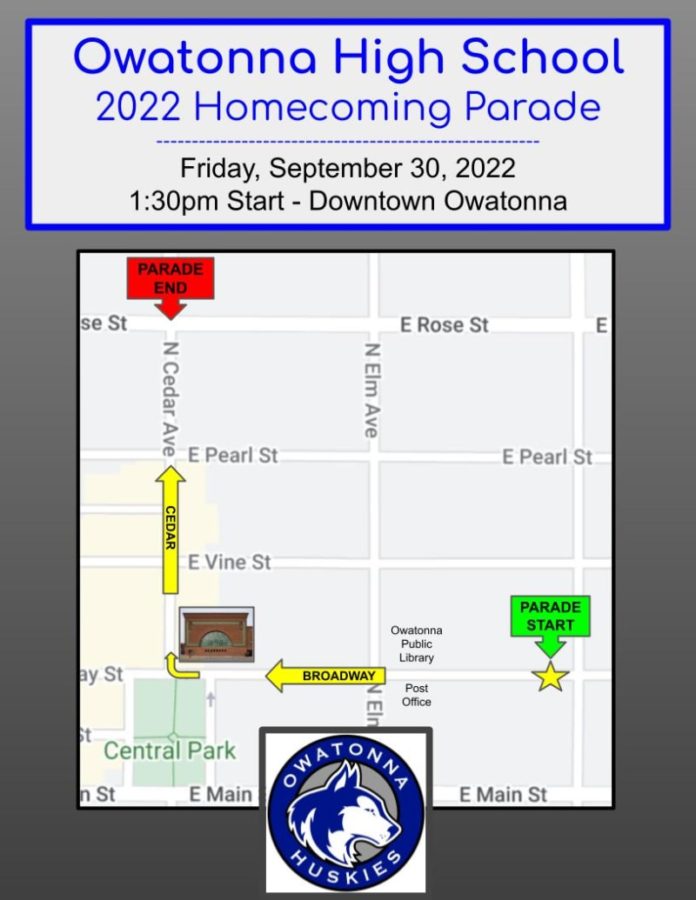 This years Owatonna parade starts at 1:30 and travels through downtown.