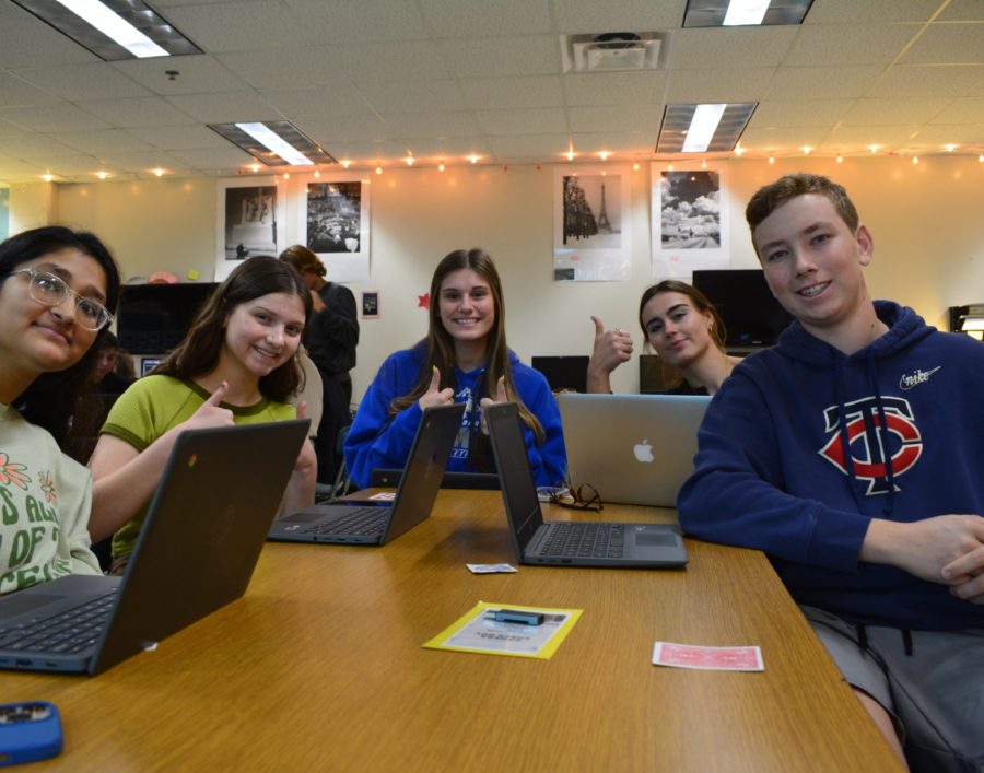 OHS Magnet learns how to upload photos. 