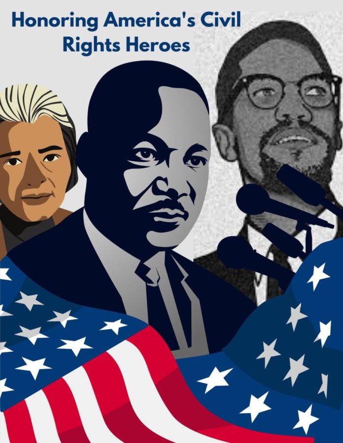 Dr.+Martin+Luther+King+Jr.%2C+Rosa+Parks+and+Malcom+X+are+just+a+few+of+many+great+leaders+of+Americas+civil+rights+era.