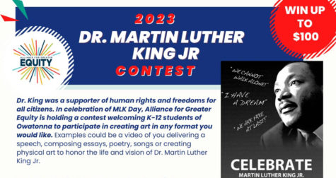 Owatonna Dr. Martin Luther King Jr. artwork contest hosted by Alliance of Greater Equity. 