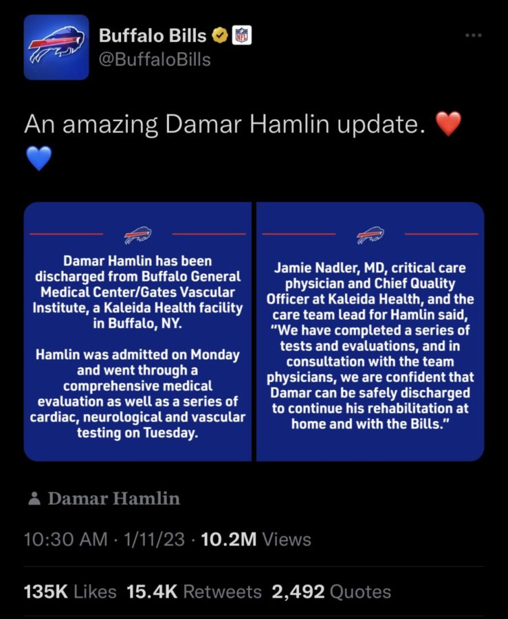 Damar Hamlin suffers life threatening injury on Jan. 2