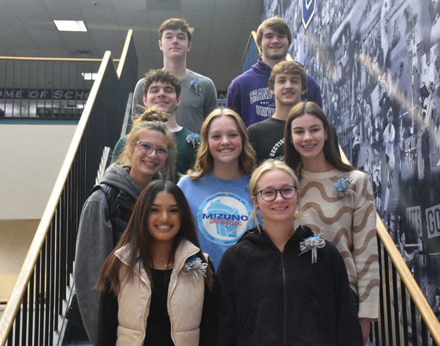 Snow Week 2023 Top 5 King and Queen Candidates:
Top Row L-R: Blake Burmeister, Benny Bangs
Middle Row L-R: Coda Richardson, Cael Robb
Middle Row L-R: Ella Hayes, Lauren Bangs, Emily Jacobs
Front Row L-R: Riddhi Bhakta, Emily Schmidt
Not Pictured: Drew Henson