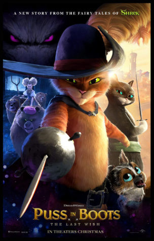 Dreamworks Puss in Boots: The Last Wish official movie poster. Puss in Boots movie teaches the importance of strong friendships.