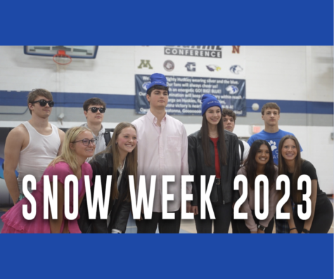 Snow Week top 5 pose for a group photo after the coronation pep-fest.