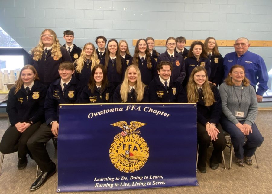 Members of the FFA at the annual appreciation breakfast. 