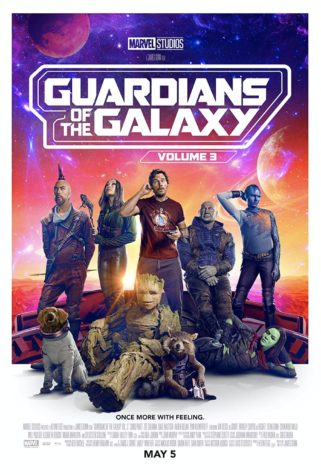 Marvel Studios official poster of the new movie Guardians of the Galaxy Vol.3 shows all of the characters.