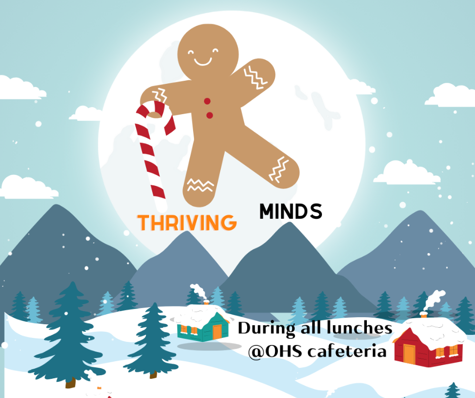 Thriving Minds club is giving out hot chocolate during all lunches on Dec. 22