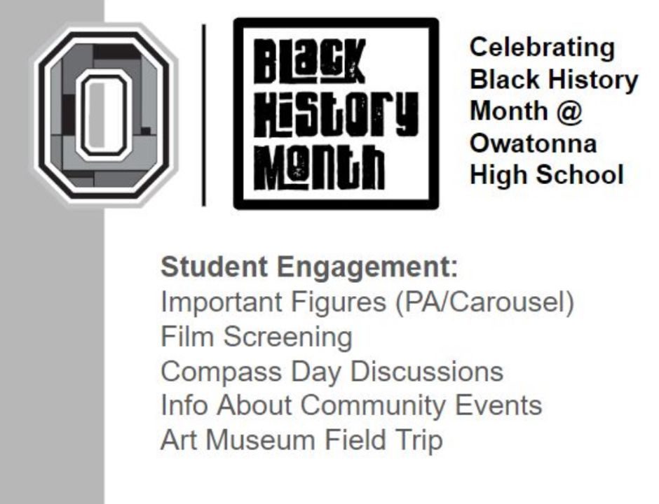 Celebrating Black History Month at Owatonna High School.