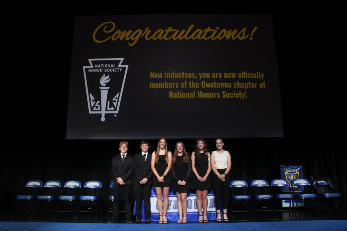 NHS Board members line up after a successful NHS Induction Ceremony. 