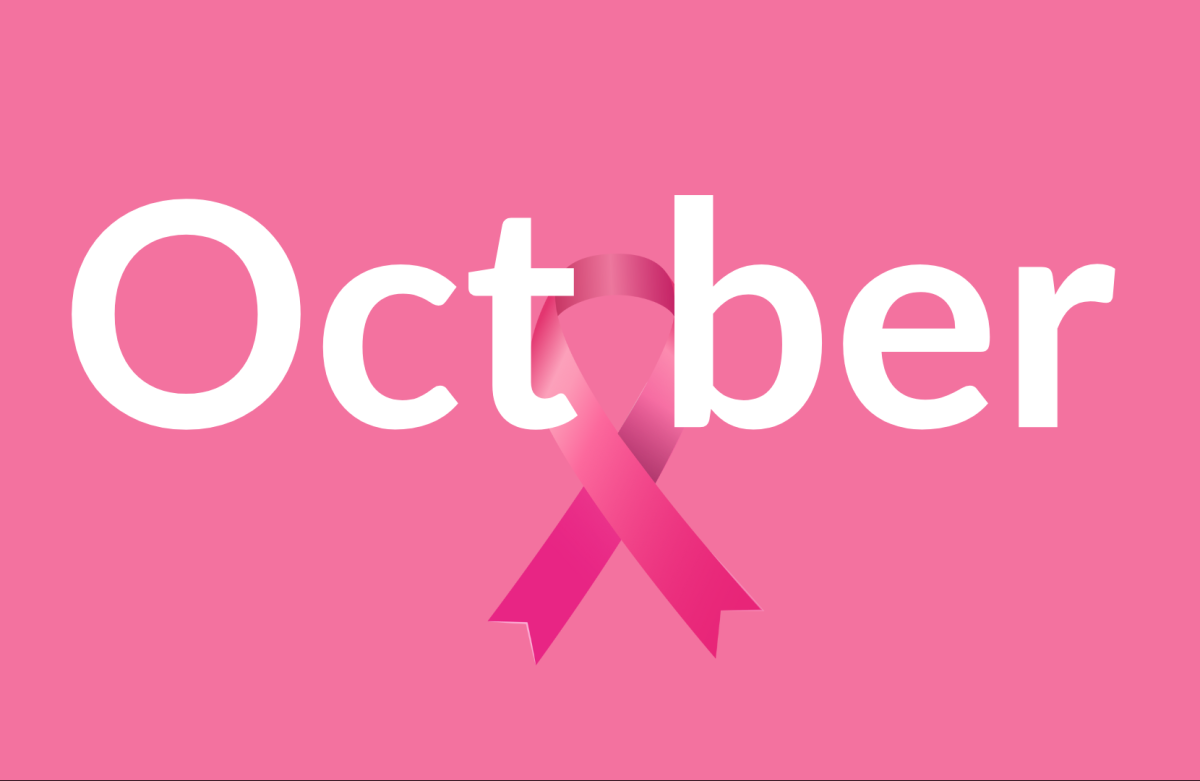 October is Breast Cancer Awareness Month. The pink ribbon symbolizes breast cancer. Designed by Safa Fakrudin